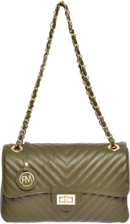 Roberta M Groen Rundleer Tas