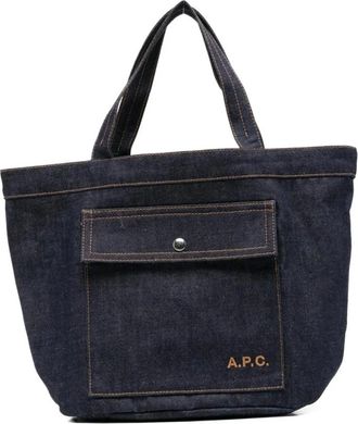 A.P.C. A.p.c., Tassen, Dames, Blauw, ONE Size, Katoen, Jade Tote Bag