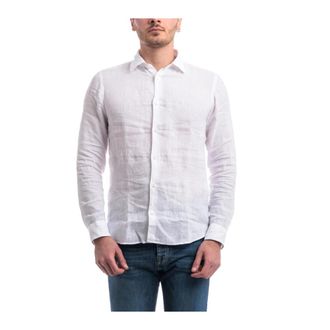 Altea Linnen Overhemd - Heren - Casual Overhemden - Wit - 3XL - Linnen - Overhemden