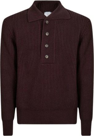 Eleventy Gebreide Polo - Heren - Polos - Bruin - L - Tops
