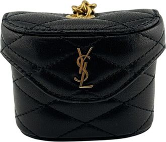 Saint Laurent Black Leather Pouch (Pre-Owned)