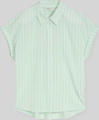 Tom Tailor Denim Relaxed Fit Bluse aus reiner Baumwolle in Schilf, Gr&ouml;&szlig;e XS