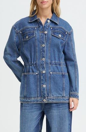 Ichi Ihmianna Denim Jacket in Washed Med. Blue at Nordstrom, Size 10 Us