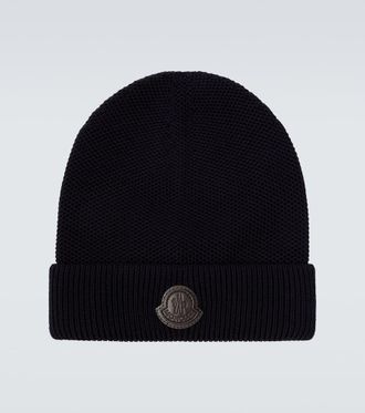 Moncler Logo virgin wool beanie