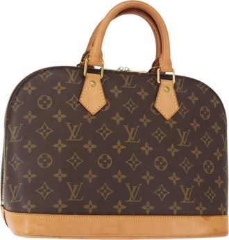 Louis Vuitton Alma Handbag Monogram Canvas Brown Canvas Handbag (Pre-Owned)