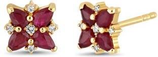 Bony Levy El Mar Stud Earrings in Ruby/18K Yellow Gold at Nordstrom Rack