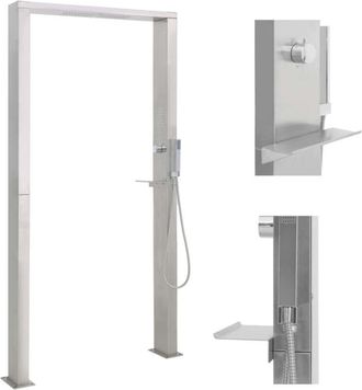 vidaXL Vidaxl - Ducha De Exterior De Acero Inoxidable Chorro Doble