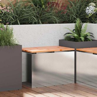 vidaXL vidaXL Panchina da giardino Argento 60 x 40 x 43 cm