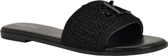 Calvin Klein Kamine Slide Sandal in Black Woven at Nordstrom, Size 9.5