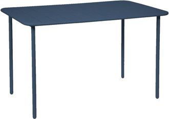 Sweeek Metal garden table for 4 people Marine blue 120x70x72.5 cm - Amelia