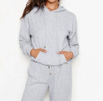 Melissa Odabash Nora Hoodie Jacket In Grey