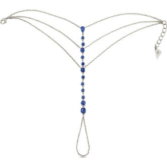 Sterling Forever Malys Cubic Zirconia Hand Chain in Silver at Nordstrom