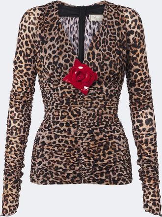Blumarine Top de jersey estampado