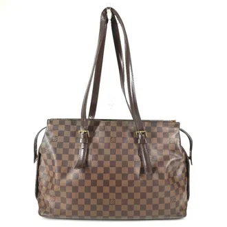 Louis Vuitton Brown Ebene Damier Canvas Shoulder Bag Tote Bag (Pre-Owned)
