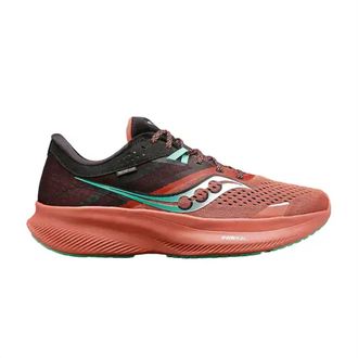 Saucony Womens Ride 16 Running Shoes In Soot/basalt