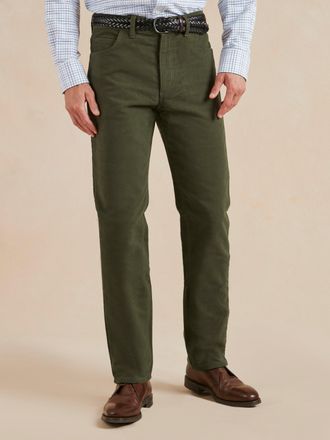 Oliver Brown Moleskin Jeans - Olive