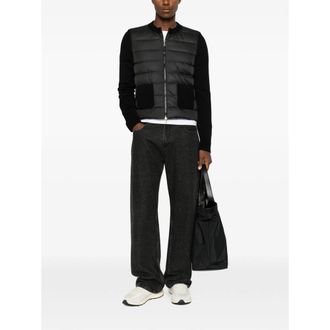 Moncler Mens Black Padded High-Collar Jacket & Down