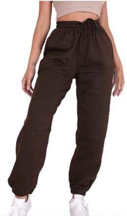 Generic Womens Jogger Pants Soft Tracksuit Bottoms Workout Sports Trousers Running Sweatpants Athletic Lounge Sportswear with Pockets (Chocolate, 10)