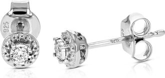 Vir Jewels 1/12 cttw Lab Grown Diamond Composite Earrings in Sterling Silver With Push Backs For Women