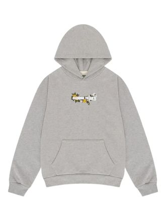 Denim Tears logo-print hoodie - men - Cotton - L - Grey