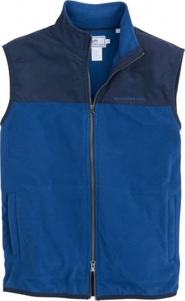 Southern Tide Mens Navigational Fleece Vest In Blue Lake