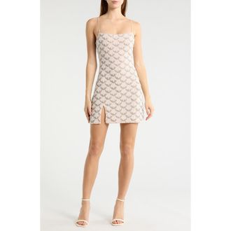 Staud Las Palmas Beaded Minidress in Pearl at Nordstrom, Size X-Large