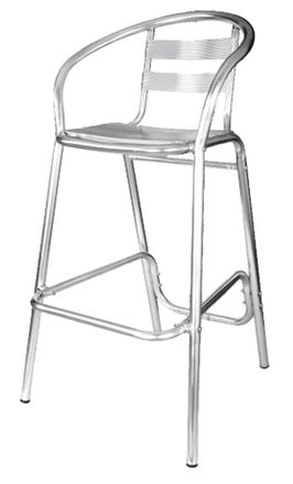 Generico Sgabello In Alluminio 52x58xh103cm Bar Alu