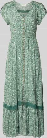 Apricot Midikleid aus Viskose mit Knopfleiste in Gruen, Gr&ouml;&szlig;e XXL