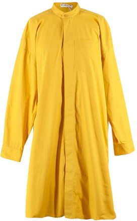 Givenchy Golden Yellow Chain-embellished Cotton-poplin Shirt Dress Size XS