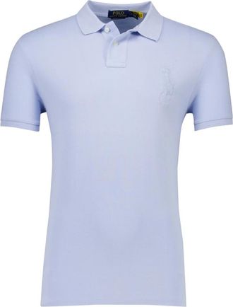 Polo Ralph Lauren Tops, Heren, Blauw, M, Lichtblauw poloshirt met korte mouwen