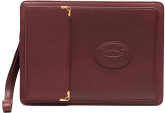 Cartier 2000s pre-owned leather clutch bag - unisex - Calf Leather - One Size - Red