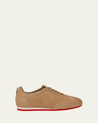 Christian Louboutin Eleonora Flex Suede Low-Top Sneakers