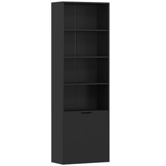 HOMCOM Estanter&iacute;a para libros 59x29x180 cm negro