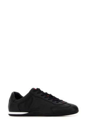 Gucci Mens Black Leather Gucci Shift Sneakers Blackvrvvrv Calf Skin