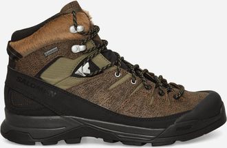 Salomon X-ALP Mid GORE-TEX Distressed Leather Boots Dark Earth / Black / Deep Lichen Green