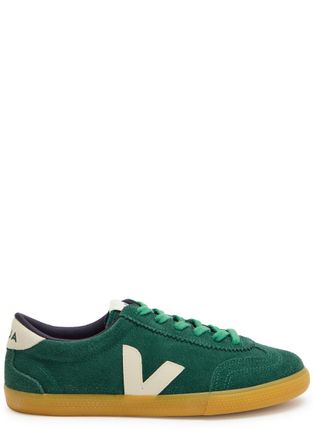 Veja Volley Brushed Suede Sneakers - Green - 35 (IT35 / UK2)