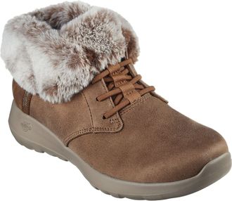 Skechers On-the-GO Joy Cozy Charm Polyester Dames Chestnut Winter Enkellaarsjes