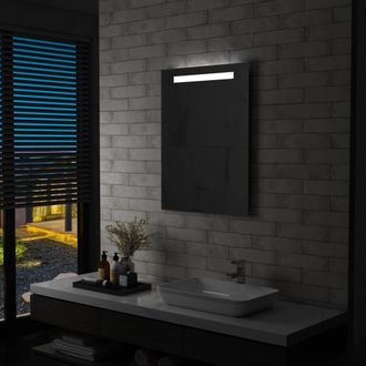 vidaXL Espejo De Pared De Ba&ntilde;o Con Led 60x80 Cm Vidaxl