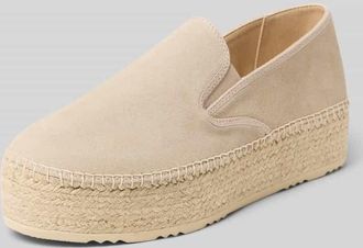 Espadrij Espadrilles aus Leder mit Plateausohle in Beige, Gr&ouml;&szlig;e 38