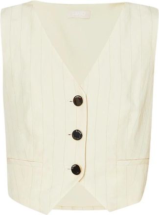 Liu Jo Dames, Jassen, Beige, Maat: XS Linnen