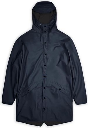 Rains Lange Jas - Heren - Regenjassen - Blauw - S - Polyester - Jassen