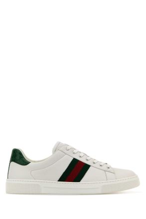 Gucci White Leather Ace Sneakers