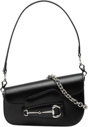 Gucci Pre-owned Satchel - Dames - Vintage Schoudertas - Zwart - ONE Size - Leer - Vintage