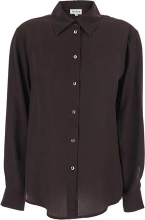 P.A.R.O.S.H. Zijden Blouse - Dames - Overhemden - Bruin - S - Overhemden