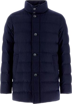Herno Cashmere Mix Carcoat - Heren - Winterjassen - Blauw - S - Wol - Jassen