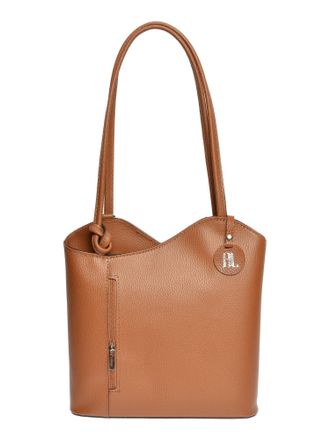 Anna Luchini Brown Rundleer Tas