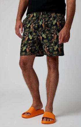 Stone Rose Tigers Swim Shorts In Black