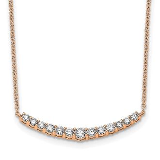 Diamond2Deal 14K Gold 1/2 Ct Lab Grown Diamond Pendant Necklace 18 Clarity VS, Color G-H
