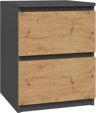 OEM Mesita De Noche Malwa W2 Antracita Artesanal