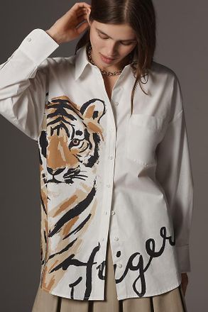 Maeve The Bennet Buttondown Shirt by Maeve: Novelty Edition